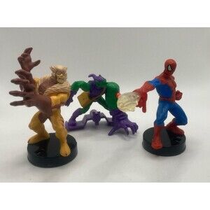 Marvel/Disney Heroclix Lot Of 3 - Spider-Man/Sabertooth/Green Goblin 2006